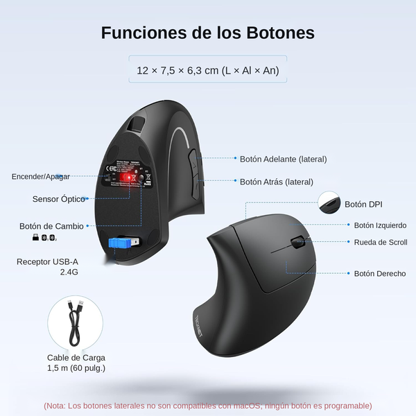 Mouse Vertical MarketGoRD — Ergonómico, Inalámbrico y Silencioso 2