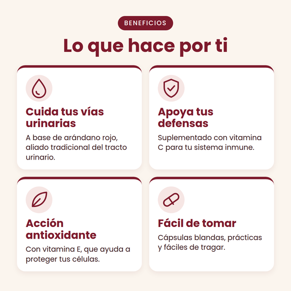 2 X 1 Capsulas de Cranberry — Cuida tus Vías Urinarias | 30 Cápsulas Blandas 7