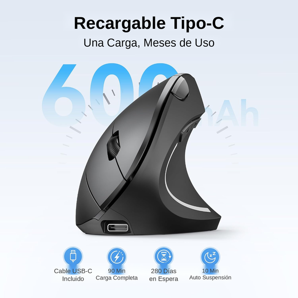 Mouse Vertical MarketGoRD — Ergonómico, Inalámbrico y Silencioso 3