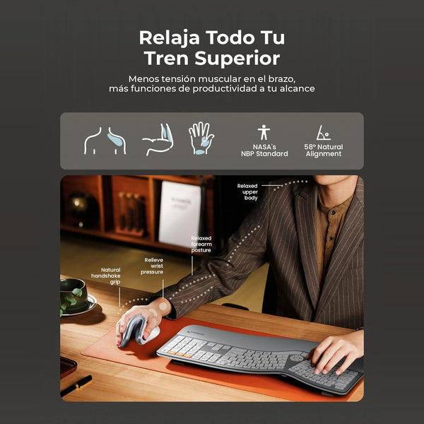 Mouse Vertical ProtoArc — Ergonómico, Inalámbrico y Silencioso 4
