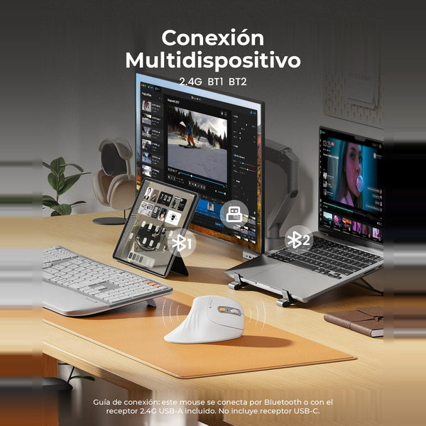 Mouse Vertical ProtoArc — Ergonómico, Inalámbrico y Silencioso 6