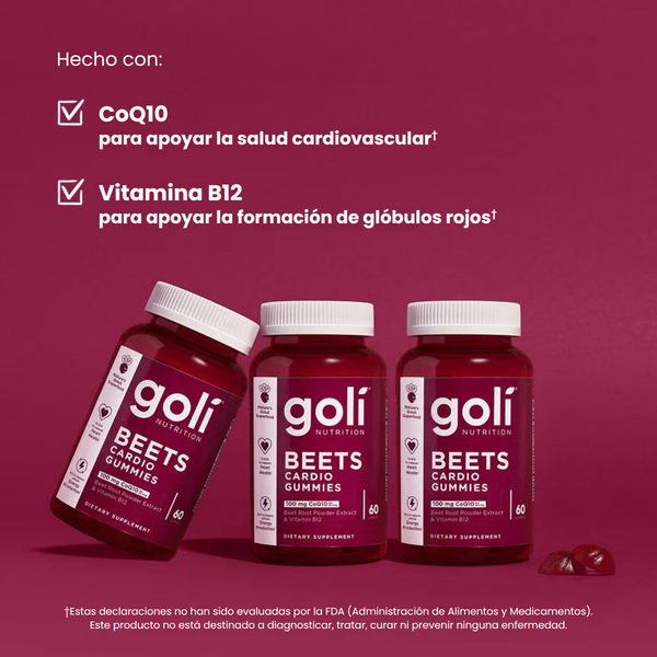 2x1 Goli Beets Cardio – Gomitas de Remolacha con CoQ10 y Vitamina B12 (60 gomitas) 4