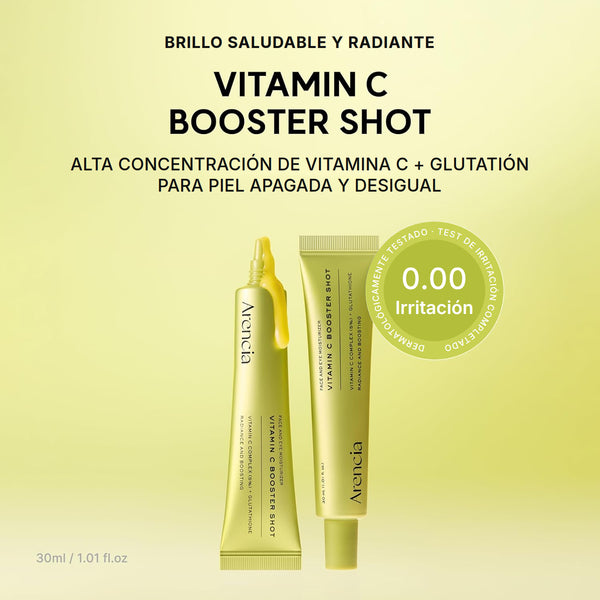 Arencia Vitamin C Booster Shot Serum with Glutathione, Niacinamide and Vitamin E for Dark Spot Care, Fine Lines & Wrinkles, Glass Skin, Korean Skincare 30ml/1.01 fl.oz 1