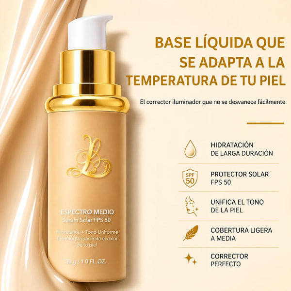 2 X 1 Base de Maquillaje Adaptable 4 en 1 - Cobertura Natural, Hidratación y SPF50 4